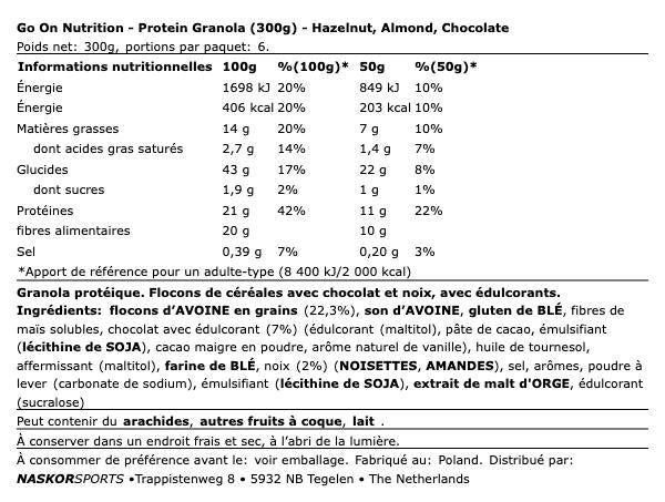 Protein Granola - GO ONE - Diét-éthique