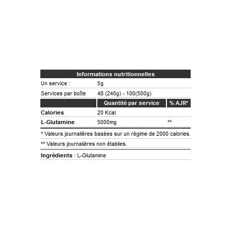 100% L-GLUTAMINE BIOTECH - Diét-éthique