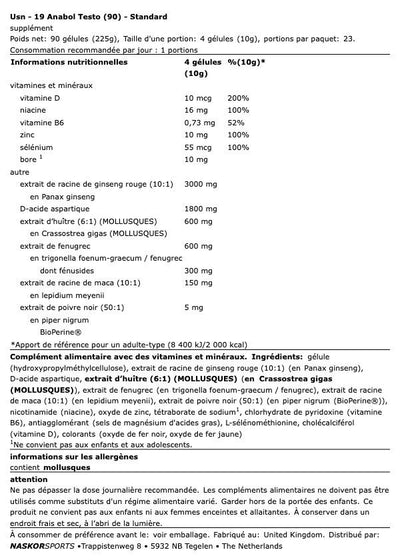 19 ANABOLIC TESTO - USN