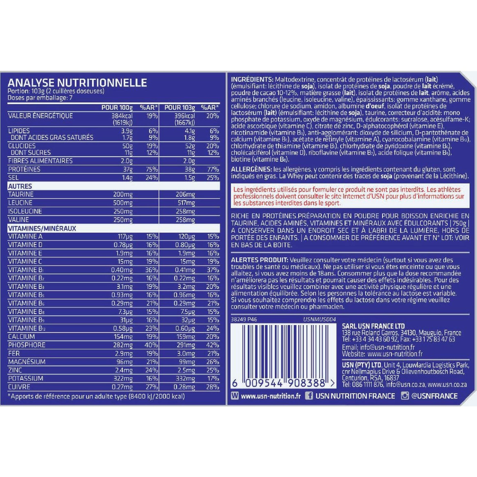 MUSCLEFUEL MASS - USN - PROMO SHORT DATE ! - Diét-éthique