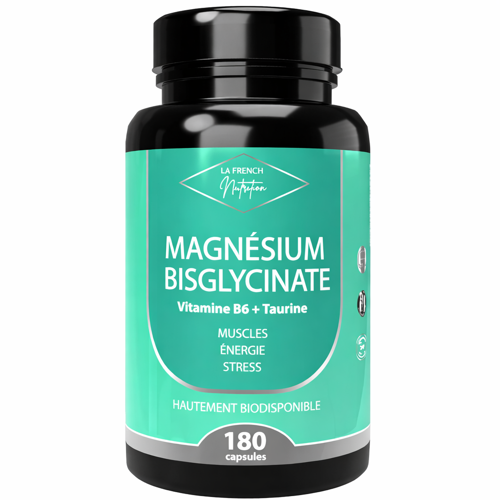 MAGNESIUM BISGLYCINATE 180 CAPSULES- LA FRENCH NUTRITION - Diét-éthique