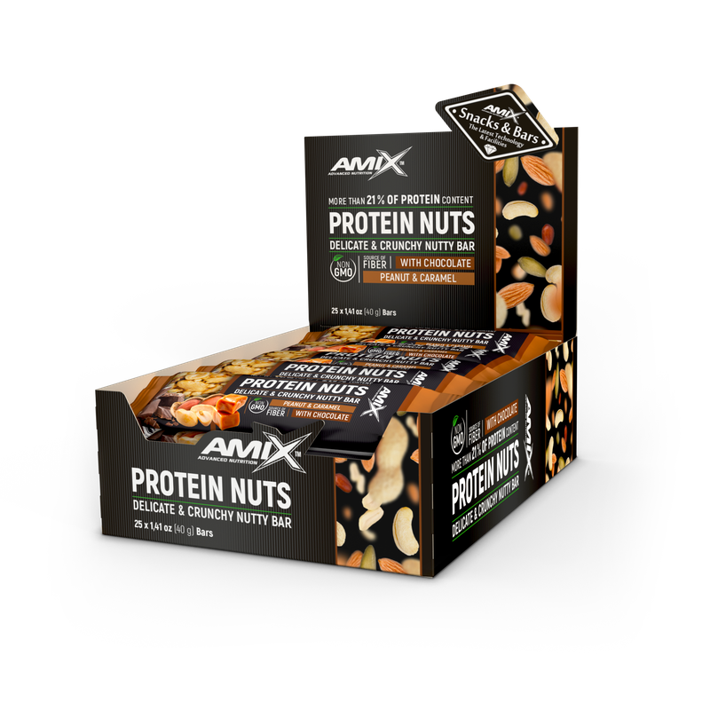 BARRE PROTEIN NUTS PEANUT CARAMEL 40G - AMIX