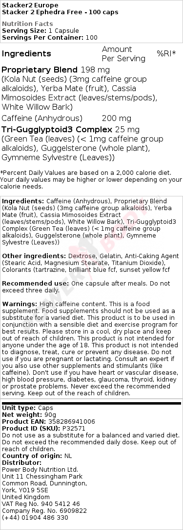 Stacker 2- 100CAPS - Diét-éthique