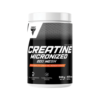 CREATINE MICRONIZED 200MESH - 400CAPS - TREC NUTRITION - Diét-éthique