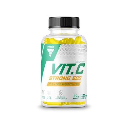 VIT. C STRONG 500 100TABS TREC NUTRITION - Diét-éthique